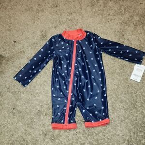 Carter's Child of Mine Baby  1pc Rash Guard Swimsuit, Size 12m